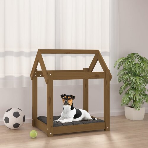 vidaXL Krevet za pse smeđa boja meda 61x50x70 cm od masivne borovine Cijene