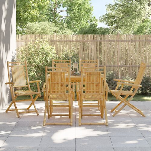  Sklopive vrtne stolice 6 kom 53 x 66 x 99 cm od bambusa Cene