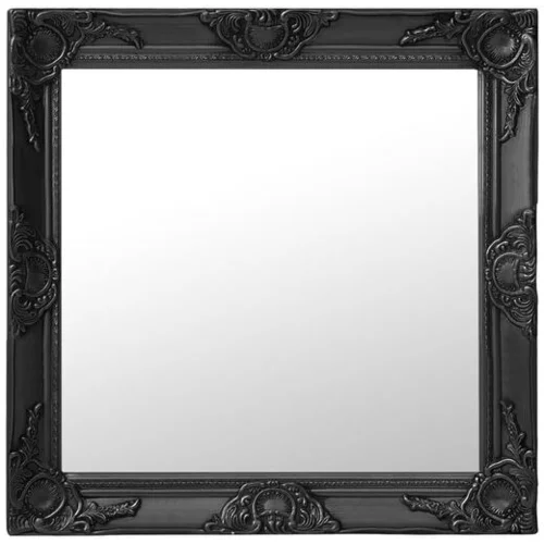  Stensko ogledalo v baročnem stilu 60x60 cm črno