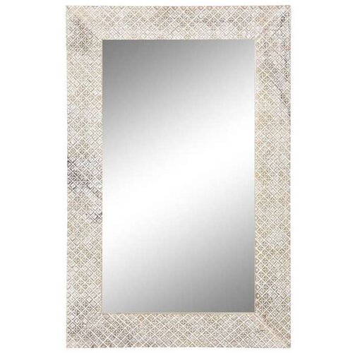  Zidno ogledalo DKD Home Decor Prirodno Bijela Drvo Manga (76 5 x 3 x 122 cm) Cijene