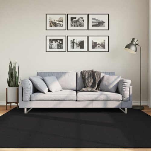 vidaXL Preproga HUARTE kratka vlakna mehka in pralna črna 200x200 cm Cene