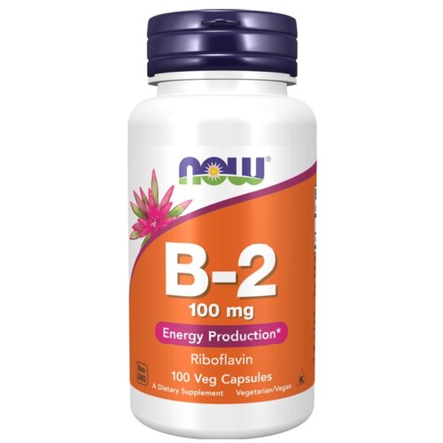 Now Foods Vitamin B-2 100 mg 100 капс. Slike