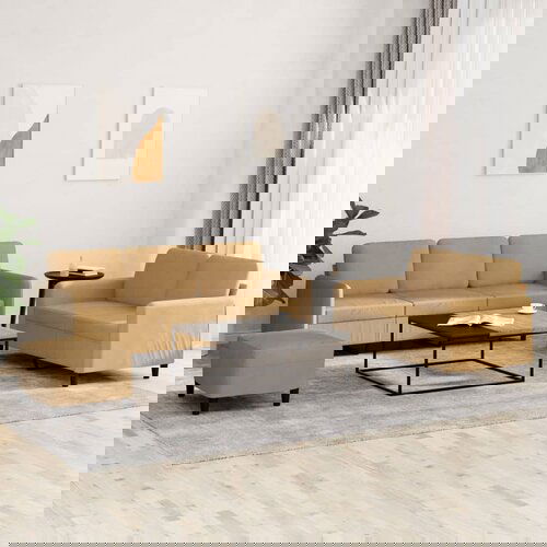 vidaXL Sedežna garnitura 3-delna rjav žamet Cene