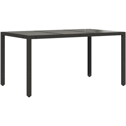  7-dijelni vrtni blagovaonski set s jastucima crni od poliratana Crna 150 x 90 x 75 cm Slike