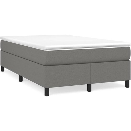 VidaXL Krevet box spring s madracem tamnosivi 120 x 190 cm tkanina Slike