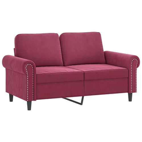 vidaXL Dvosjed crvena boja vina 120 cm baršunasti Cijene