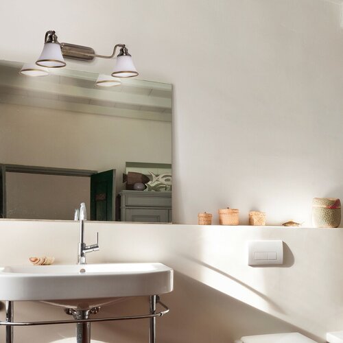 Rabalux grando zidna lampa E14 2x40W bronza/bela kupatilska rasveta Slike