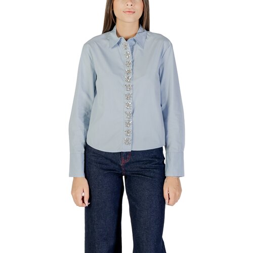 Only Onlcarly Ls Reg Embelis Shirt Wvn 15358488 Plava Slike