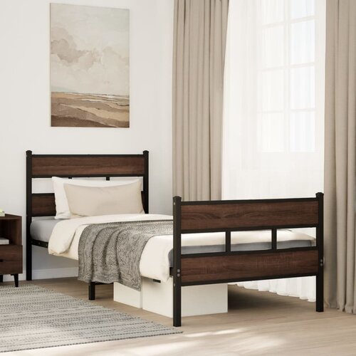 vidaXL Posteljni okvir brez vzmetnice z vzglavjem/vznožjem 80x200 cm Cene
