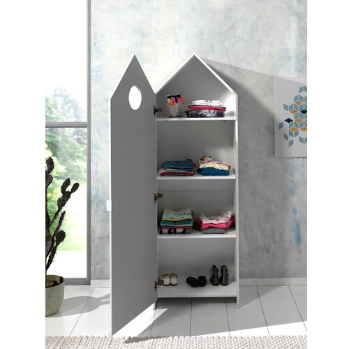 Vipack Bela odprta otro&amp;scaron;ka garderobna omara 173x171,5 cm CASAMI &amp;ndash; Slike