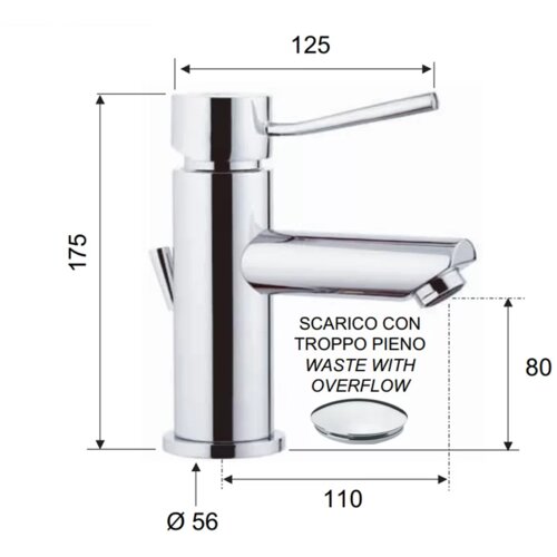 Remer minimal baterija za lavabo sa podsklopom N10 Slike