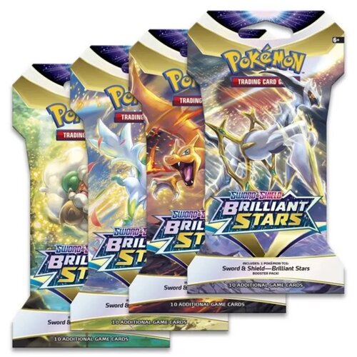 The Pokemon Company Pokémon tcg: brilliant stars sleeved booster pack ...