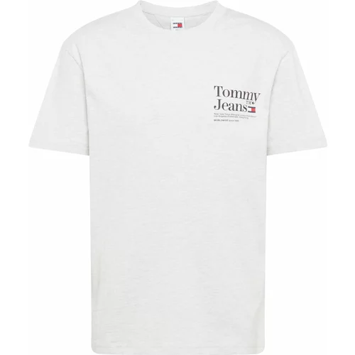 Tommy Jeans Majica mornarska / pegasto siva / rdeča / črna