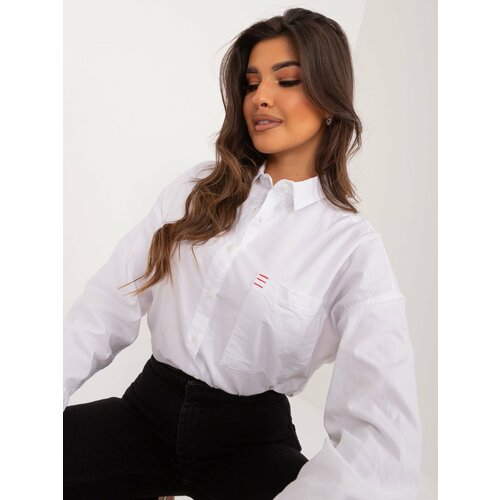 Fashion Hunters Classic white shirt with button fasteners Slike