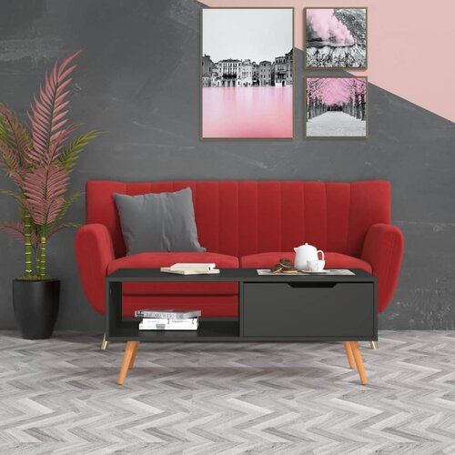  Stolić za kavu sivi 100 x 49,5 x 43 cm od konstruiranog drva Cijene