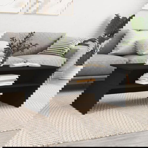 VidaXL Stolić za kavu crni 90 x 55 x 42 5 cm od konstruiranog drva Slike