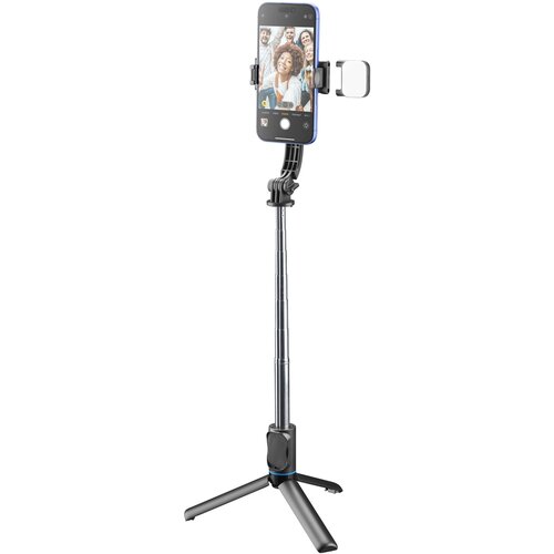 Cellular Line Selfie Stick, Tripod Sparkle, crni Cene