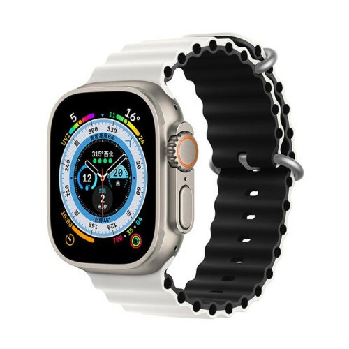 Moye smartwatch ocean strap 44/45/49mm white/black ( 055038 ) Slike