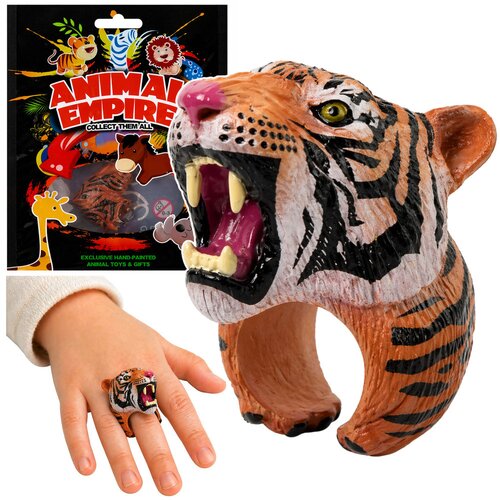 Ring on Hand Educational Animals Bengal Tiger Cene