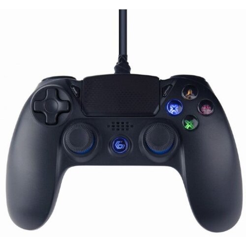 Gembird Wired vibration game controller for PlayStation 4 or PC, black Slike