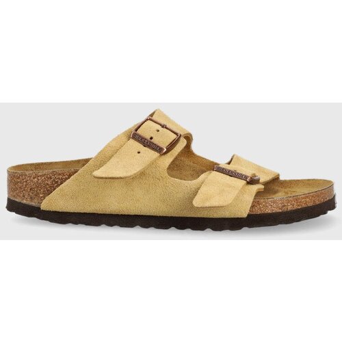 Birkenstock Natikači iz semiša Arizona ženski, bež barva, 1026174 Cene
