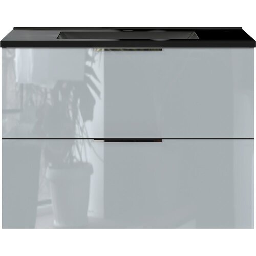 Germania Crni/sivi zidni ormarić s umivaonikom 81x61 cm Vasio &amp;ndash; Slike