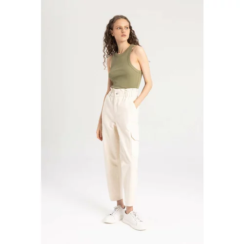 Defacto Paperbag High Waist Ankle Length Cargo Pants