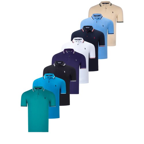 Dewberry OCTAL SET T8594 MENS T-SHIRT-BLACK-WHITE-NAVY BLUE-LIGHT BLUE-DARK BLUE-BEIGE-PURPLE-GREEN Cijene