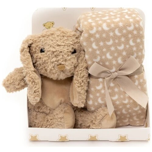Bbo set pli&amp;scaron;ana igračka + ćebence Rabbit Brown Slike