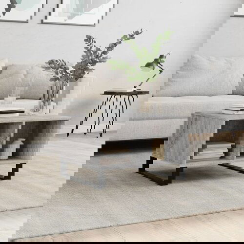 VidaXL Klubska mizica siva sonoma 60x50x36,5 cm inženirski les Slike