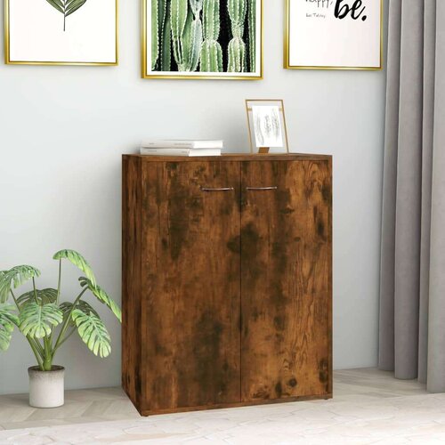  Komoda boja dimljenog hrasta 60 x 30 x 75 cm konstruirano drvo Cijene