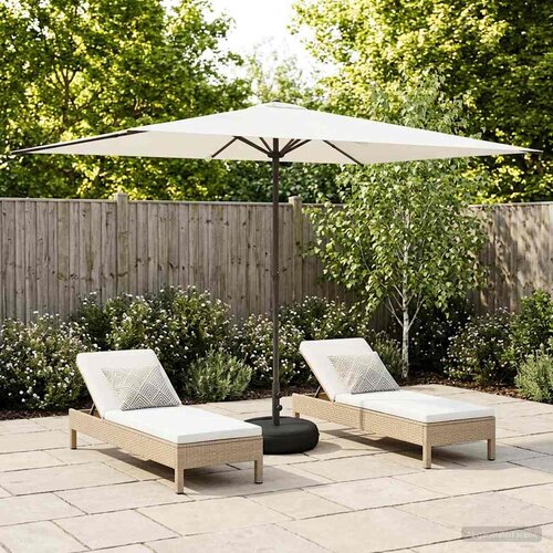  Vrtni Parasol s Podnožjem 200 x 300 cm Poliester Pravokutni Cijene