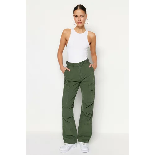 Trendyol Jeans - Green - Wide leg