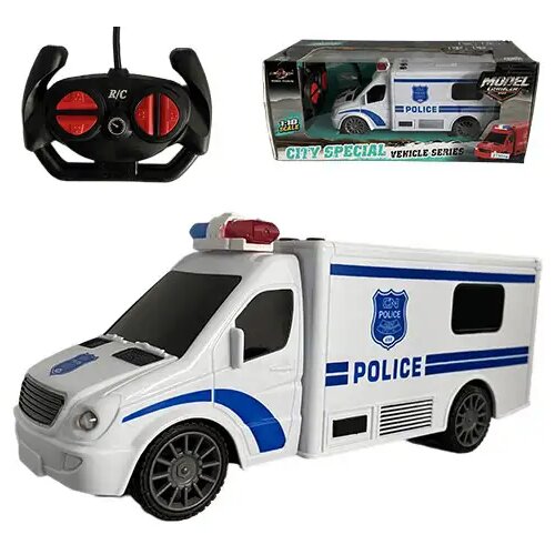Magic Toys RC Policijski minibus na daljinsko upravljanje, s svetlobnimi in zvočnimi učinki, merilo 1:18 20 cm Cene