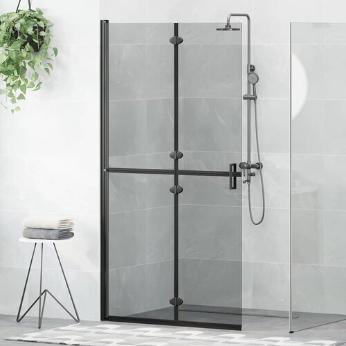 vidaXL Zid za walk-in tuš Ostalo Crna i tamnoprozirna 100 x 190 cm Cijene