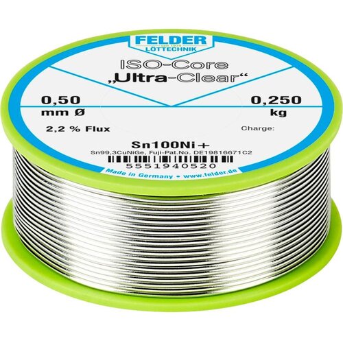  ISO-Core &amp;#039;&amp;#039;Ultra-Clear&amp;#039;&amp;#039; Sn100Ni+ spajkalna žica\, neosvinčena tuljava Sn99\,25Cu0\,7Ni0\,05 0.250 kg 0.5 mm, (20428518) Slike