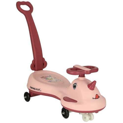  LED guralica za djecu s ručkom s svjetlećim rogom, unicorn pink Cijene