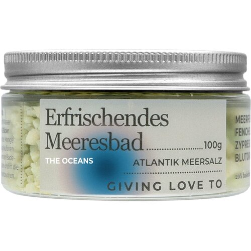 GIVING LOVE TO Sol za kupanje &amp;quot;Osvježavajuća morska kupka&amp;quot; - The Ocean - 100 g Slike