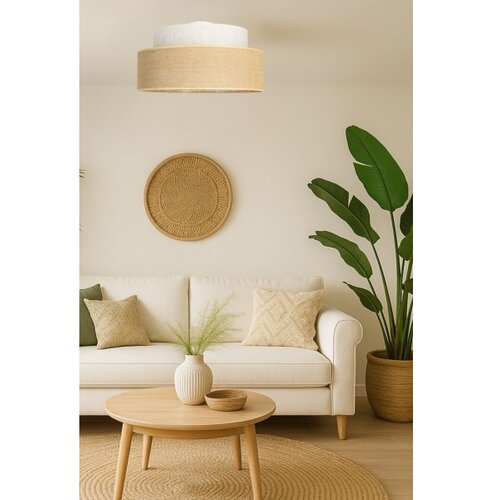  plafonsko svetlo boho 1xE27/60W/230V, prečnik 40 cm, krem/bež Slike