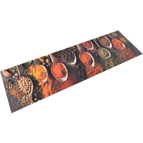 vidaXL Kuhinjski tepih perivi uzorak žlica i začina 45 x 150 cm baršun Cijene