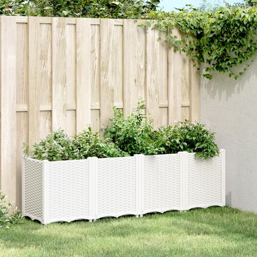 vidaXL Vrtno cvetlično korito belo 160x40x53 cm PP Cene