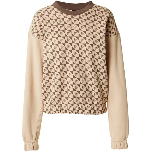 ADIDAS SPORTSWEAR Sportska sweater majica 'All Szn X Logomania' pijesak / smeđa