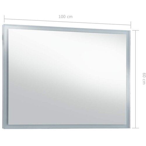  Kupaonsko LED zidno ogledalo 100 x 60 cm Slike