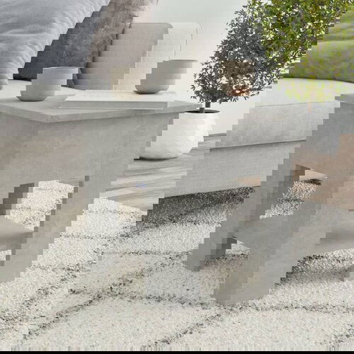Furnova Klubska mizica betonsko siva 40x40x42 cm konstruiran les, (21915772) Slike