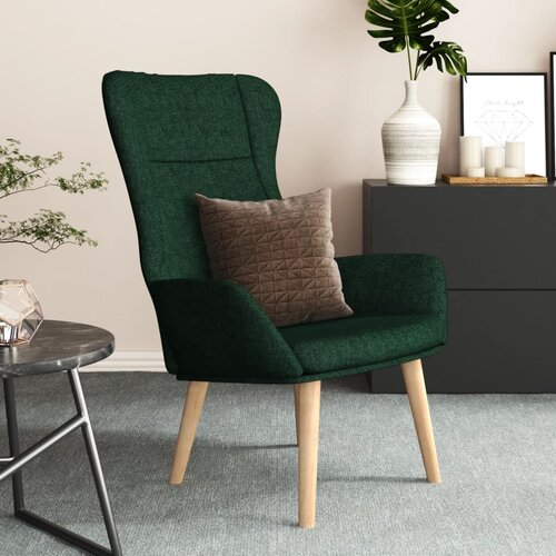  The Living Store Stol za sproščanje temno zeleno blago - Stol Za Sproščanje, (21485268) Cene