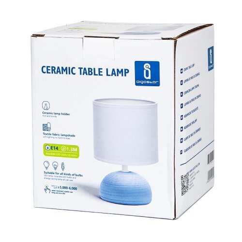 Aigostar Stona lampa 1xE14/40W/230V plava/bela Slike