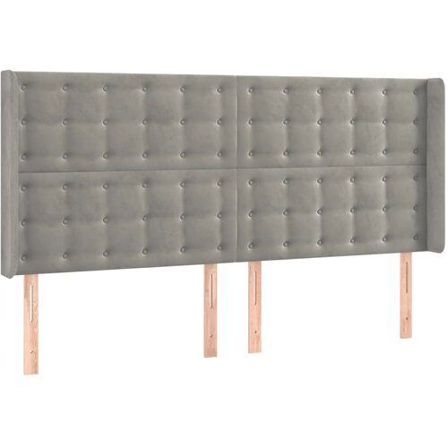 Maison Chic vzglavna omarica - nočna omarica - posteljna omarica z ušesi svetlo sivo 163x16x118/128 cm žamet, (21708470) Cene