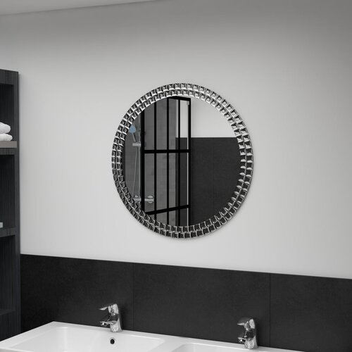 vidaXL Stensko ogledalo 60 cm kaljeno steklo, (20919701) Cene