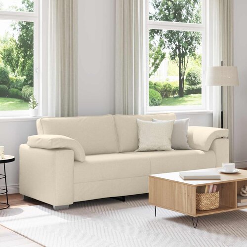 SOFA za 3 osobe Bež 220 cm Platnasta tkanina Cijene