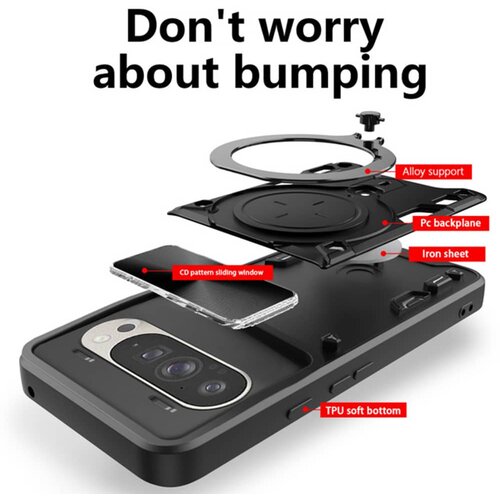 Techsuit CamGuard Pro za&amp;scaron;titna maska za Google Pixel 9 / 9 Pro - crna Slike